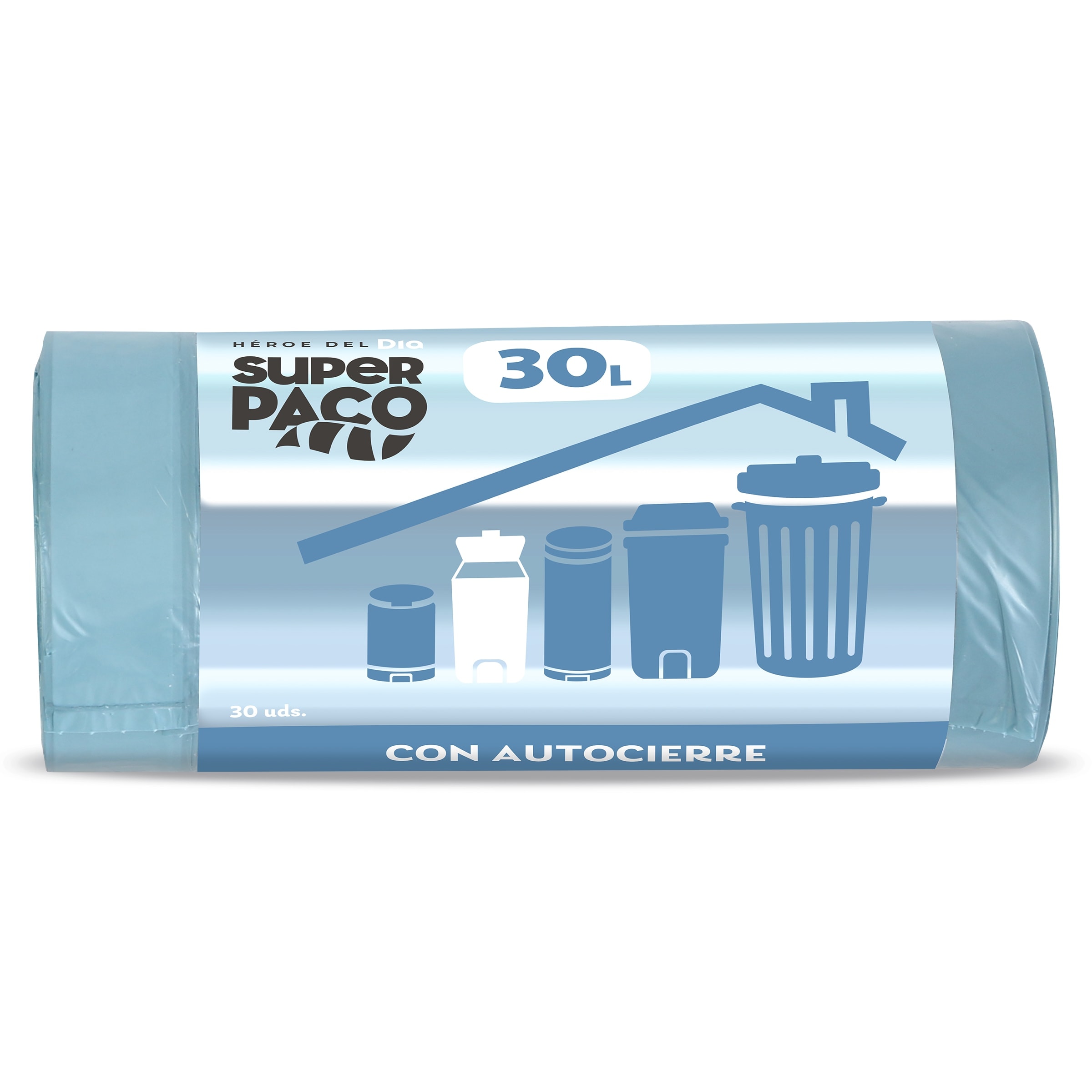 Bolsa de basura 30 L con autocierre Dia Super Paco 30 unidades