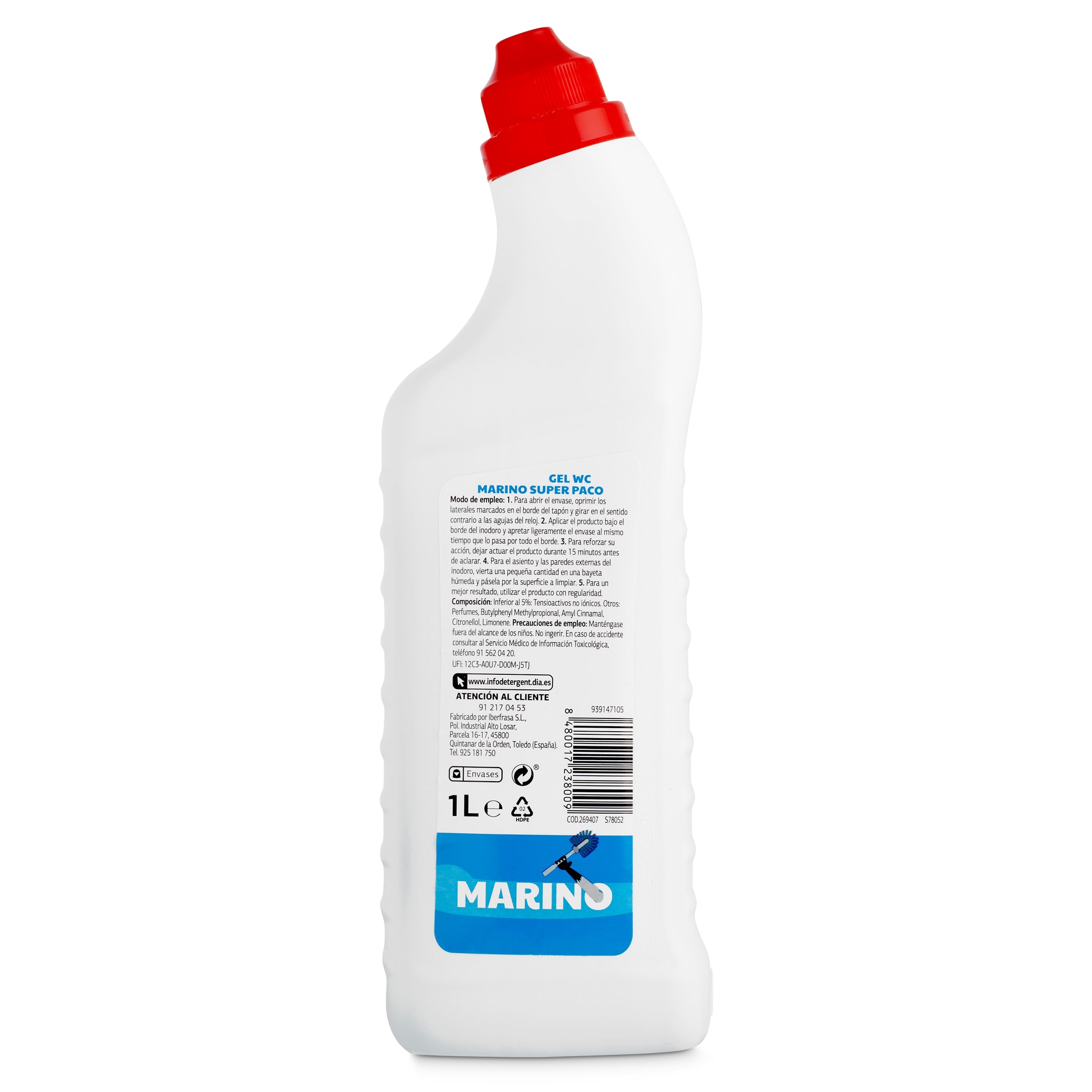 Gel limpiador WC marino Dia Super Paco 1 L