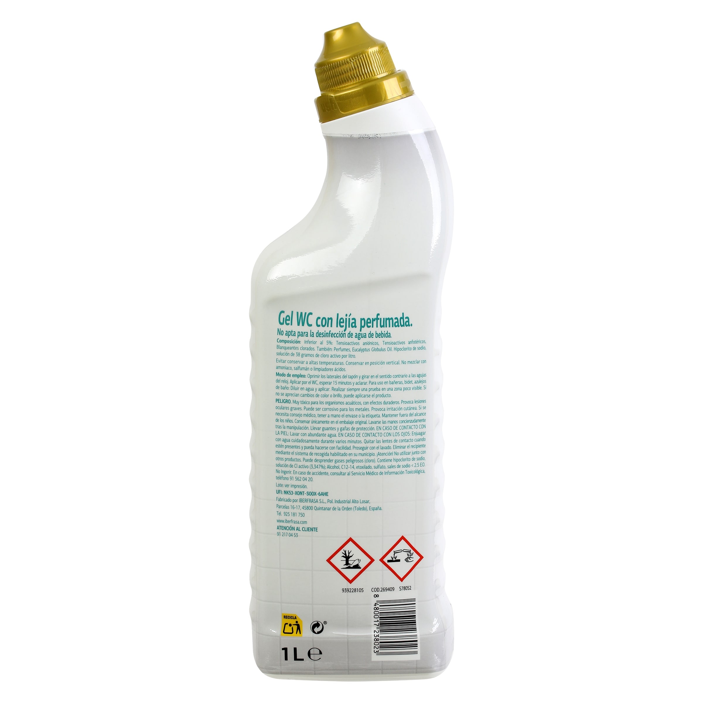 Gel limpiador WC lejía perfumada Dia Super Paco 1 L