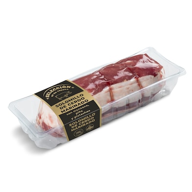 Solomillo de cerdo marinado con manzana, piña, paté y almendras Selección de Dia sobre 780 g-0