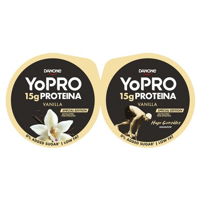 Postre sabor vainilla desnatado enriquecido con proteínas Yopro pack 2 x 160 g-0 Postre sabor vainilla desnatado enriquecido con proteínas Yopro pack 2 x 160 g-0