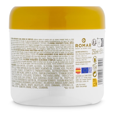 Crema corporal de oliva Amalfi bote 250 ml-1