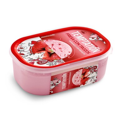 Helado fresa con trozos Temptation de Dia caja 550 g-0 Helado fresa con trozos Temptation de Dia caja 550 g-0