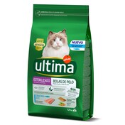 Alimento para gatos esterilizados anti bolas de pelo con trucha Ultima bolsa 1.5 Kg