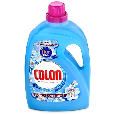 Detergente máquina líquido gel sensaciones azul Colon botella 31 lavados-0
