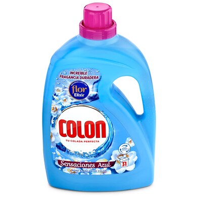 Detergente máquina líquido gel sensaciones azul Colon botella 31 lavados-0