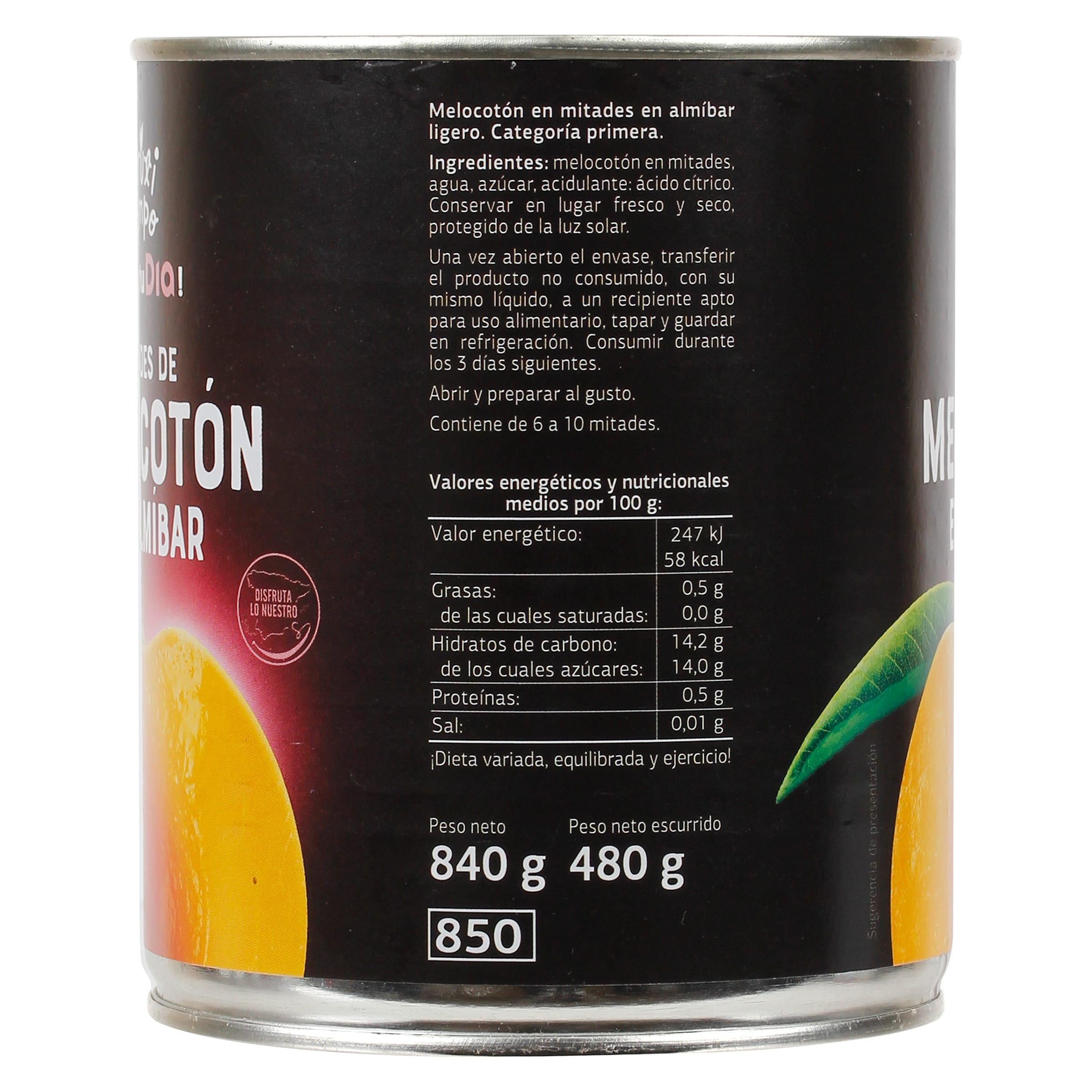 Melocotón en almíbar Dia Fruticampo 480 g