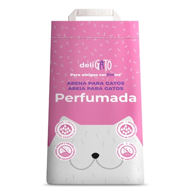 Arena para gatos absorbente perfumada Deligato Dia bolsa 5 Kg-0