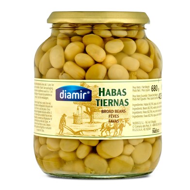 Habas tiernas Diamir frasco 425 g-0 Habas tiernas Diamir frasco 425 g-0