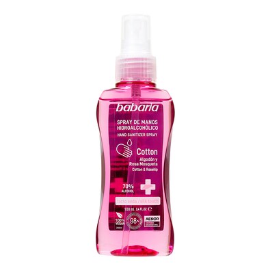 Spray de manos hidroalcohólico cotton Babaria spray 100 ml-0 Spray de manos hidroalcohólico cotton Babaria spray 100 ml-0