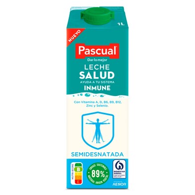 Leche salud semidesnatada Pascual botella 1 l-0