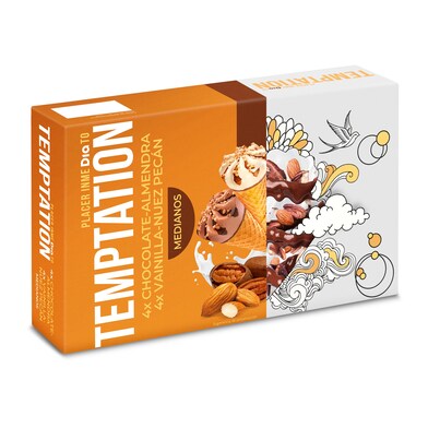 Helado mini cono chocolate y vainilla Temptation de Dia caja 280 g-0 Helado mini cono chocolate y vainilla Temptation de Dia caja 280 g-0
