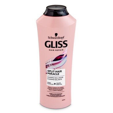 Champú split hair miracle cabello encrespado Gliss botella 370 ml-0