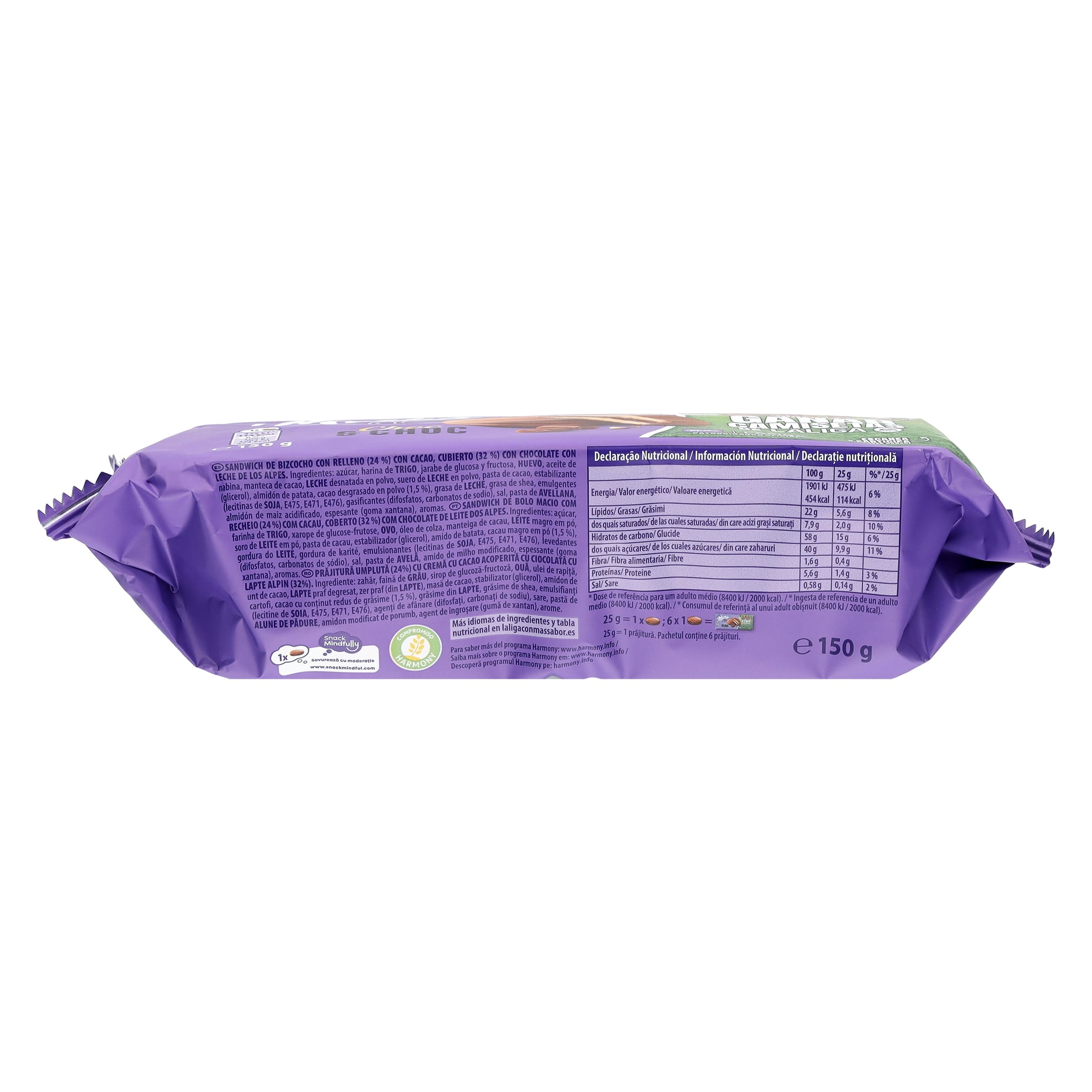 Pastelitos rellenos y recubiertos de chocolate choc & choc Milka 150 g
