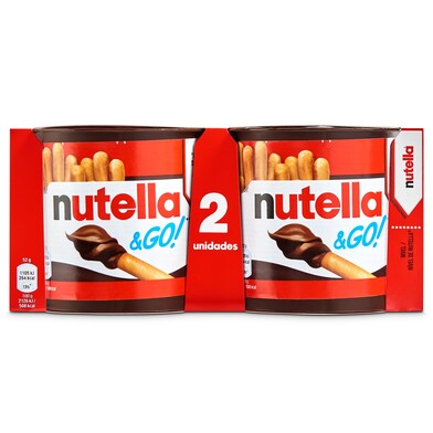 Palitos de pan con crema de cacao con avellanas Nutella bote 108 g-1 Palitos de pan con crema de cacao con avellanas Nutella bote 108 g-1