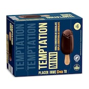 Helado mini bombón doble cobertura chocolate 6 unidades Temptation de Dia caja 240 g