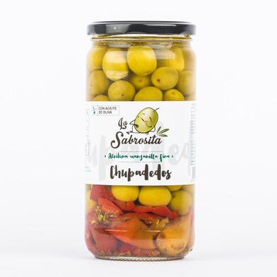 Aceitunas manzanilla aliñadas enteras La sabrosita bote 400 g-0 Aceitunas manzanilla aliñadas enteras La sabrosita bote 400 g-0