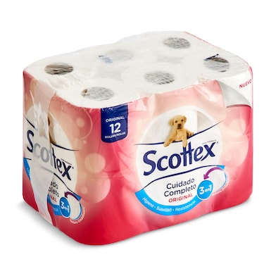 Papel higiénico original Scottex bolsa 12 unidades-0
