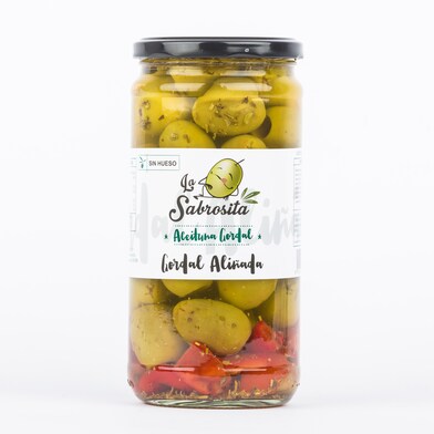 Aceitunas gordal aliñadas deshuesadas La sabrosita frasco 350 g-0 Aceitunas gordal aliñadas deshuesadas La sabrosita frasco 350 g-0