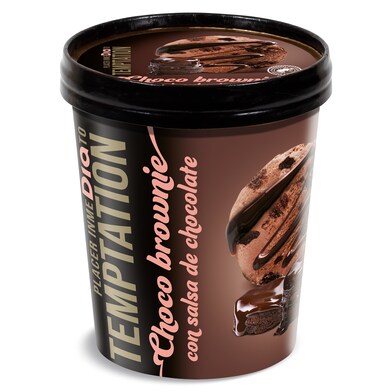 Helado choco brownie con salsa chocolate Temptation de Dia tarrina 350 g-0 Helado choco brownie con salsa chocolate Temptation de Dia tarrina 350 g-0