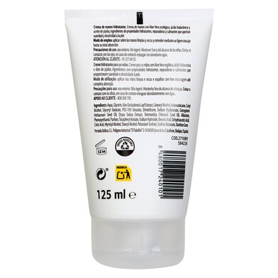 Crema de manos hidratante con aloe vera Imaqe tubo 125 ml-1 Crema de manos hidratante con aloe vera Imaqe tubo 125 ml-1