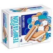 Helado sándwich de nata sin azúcar añadido 6 unidades Temptation de Dia caja 300 g