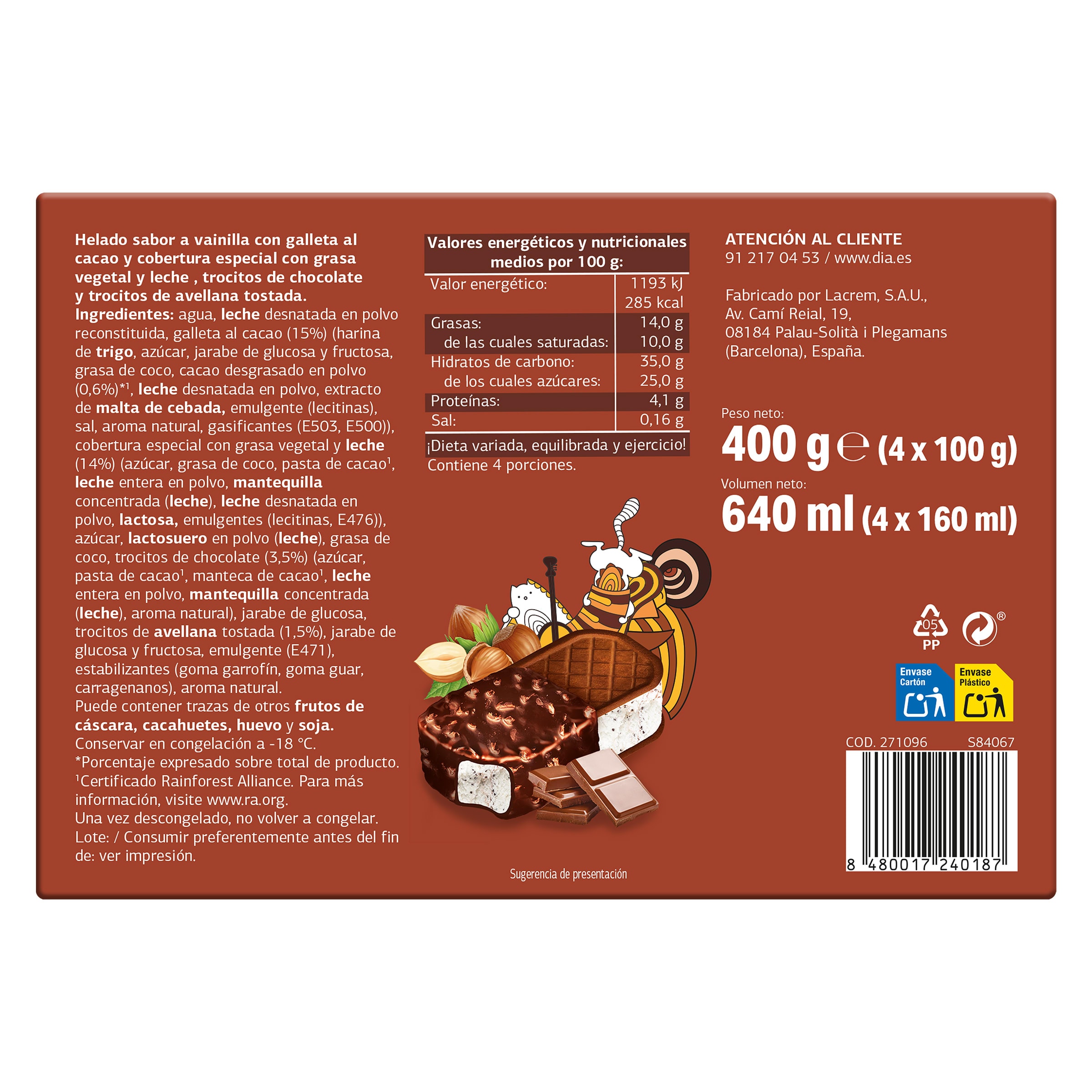 Sándwich maxi duo Dia Temptation 4 x 100 g