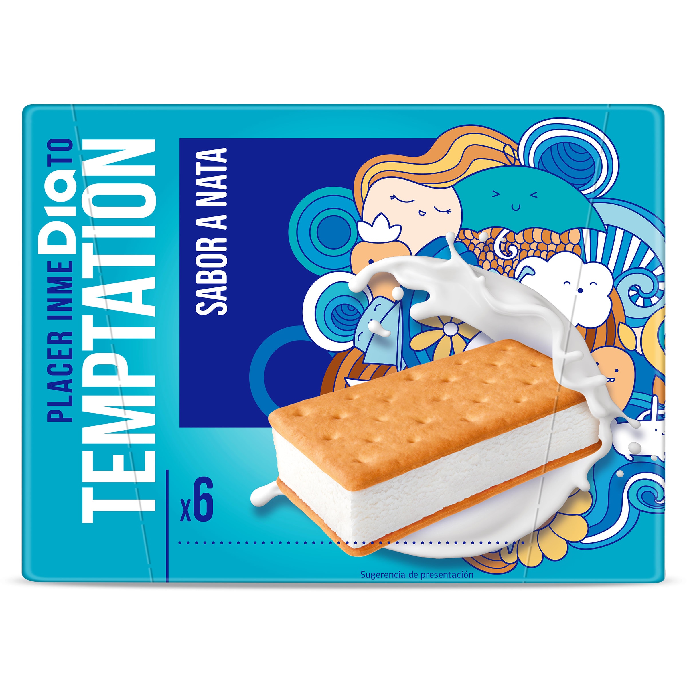 Sándwich de nata Dia Temptation 6 x 50 g