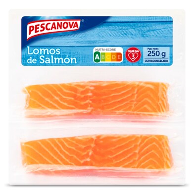 Lomos de salmón Pescanova bandeja 250 g-0 Lomos de salmón Pescanova bandeja 250 g-0
