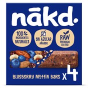 Barritas de fruta con frutos secos y arándanos Nakd caja 140 g