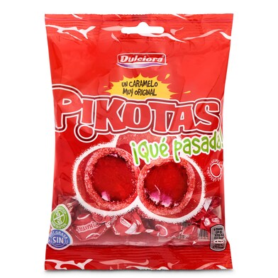 Caramelo de goma relleno sabor cereza Dulciora Pikotas bolsa 100 g-0