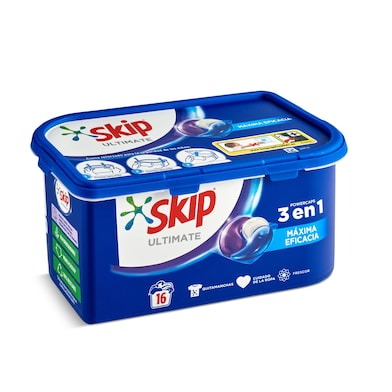Detergente máquina 3 en 1 Skip caja 16 lavados-0