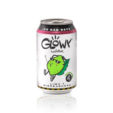 Cerveza hard seltzer lima y hierbabuena Glowy lata 330 ml-0 Cerveza hard seltzer lima y hierbabuena Glowy lata 330 ml-0