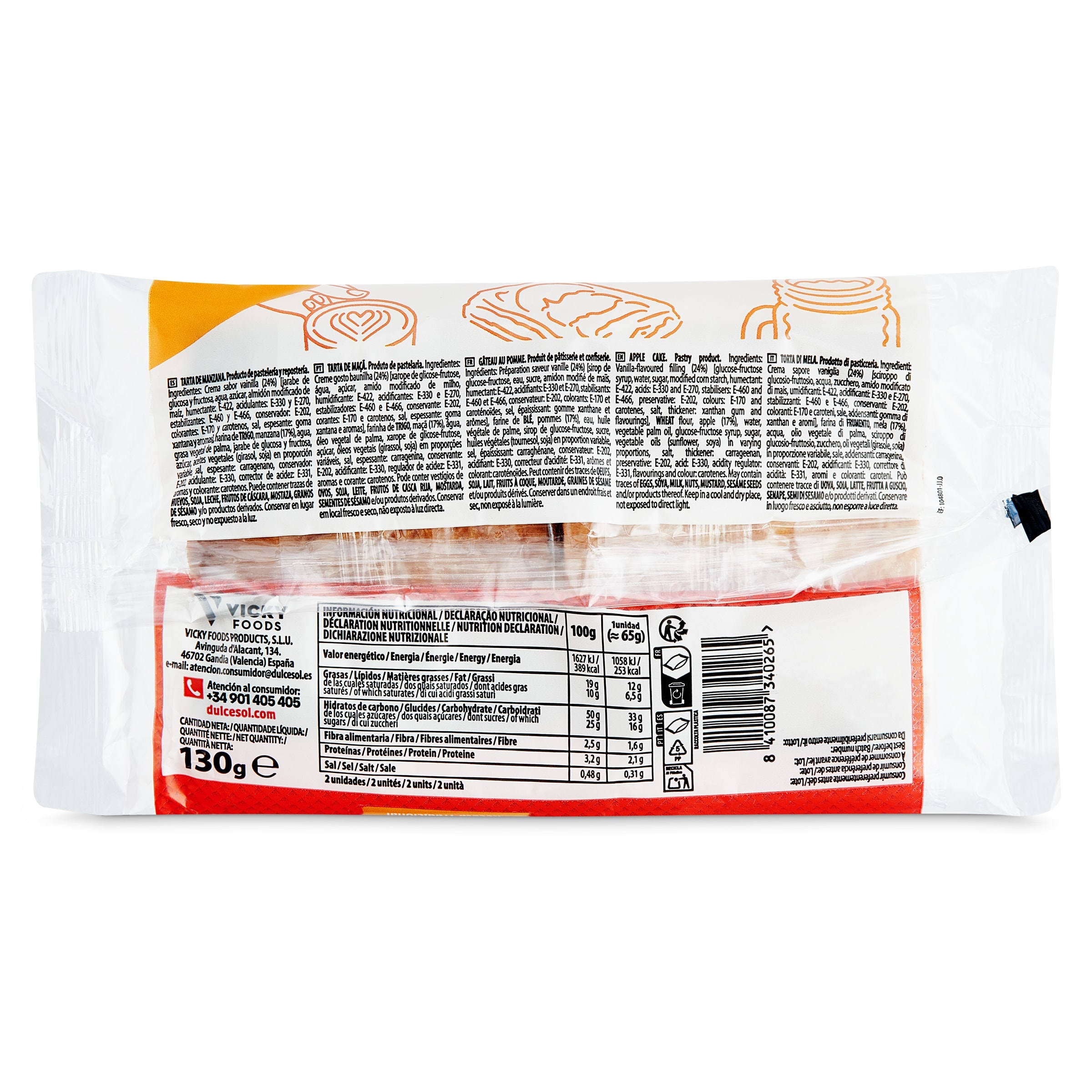Tarta de manzana Dulcesol 135 g