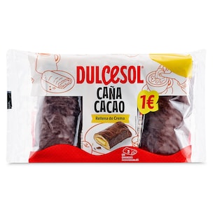 cana rellena de crema banada en cacao 153 g
