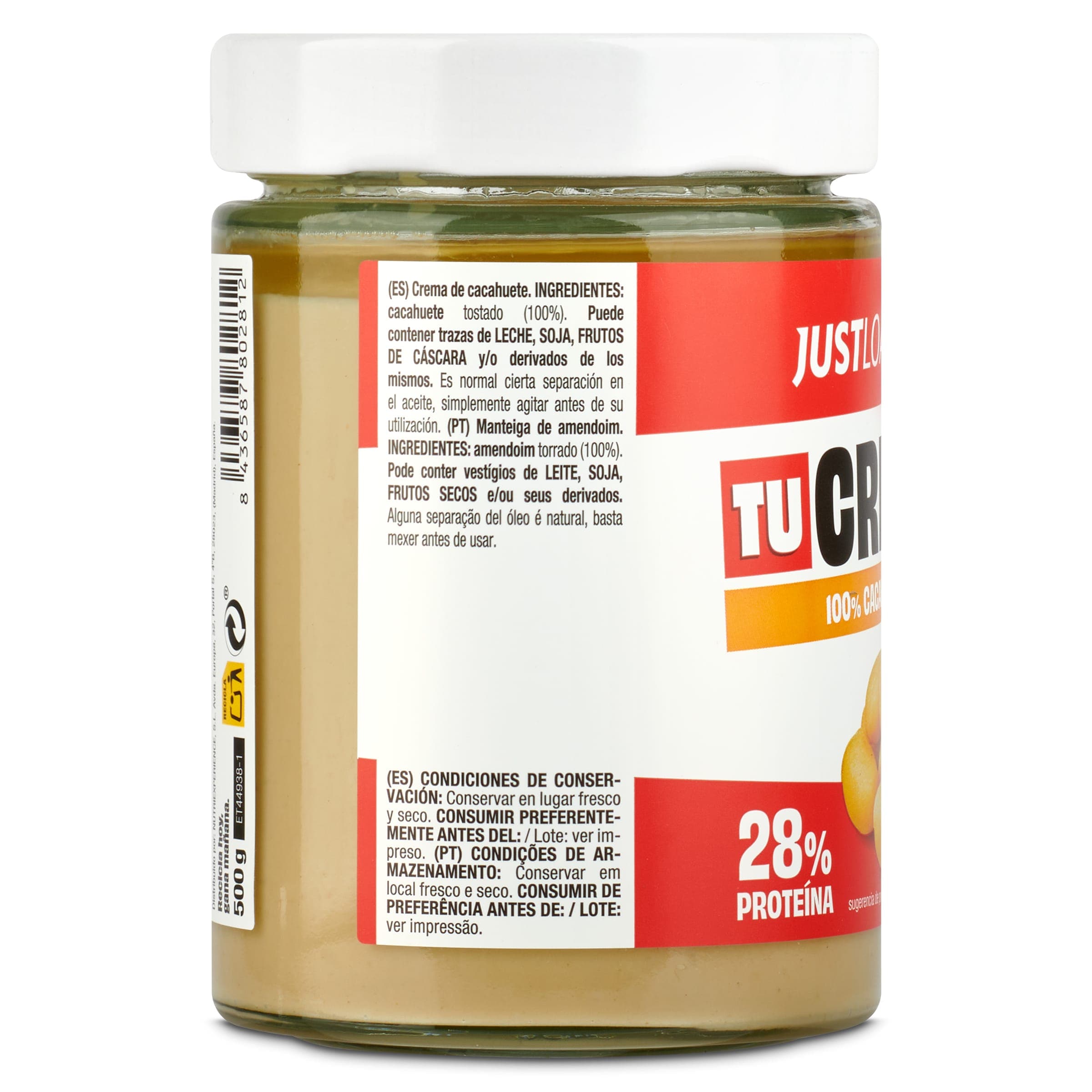 Crema de cacahuete Just loading 500 g