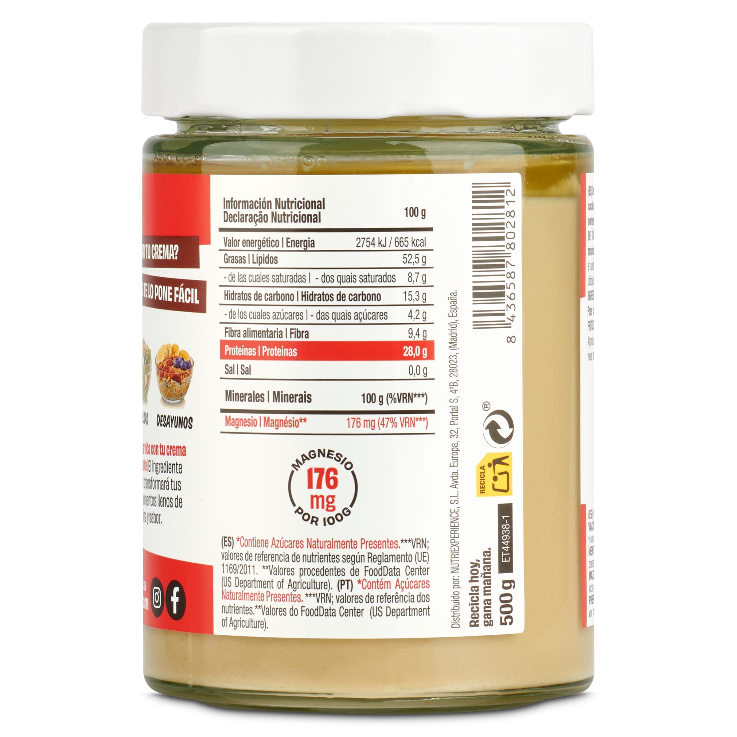 Crema de cacahuete Just loading 500 g
