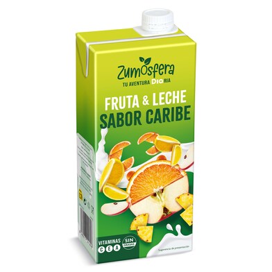 Bebida de zumo de frutas y leche caribe Zumosfera de Dia brik 1 l-0 Bebida de zumo de frutas y leche caribe Zumosfera de Dia brik 1 l-0