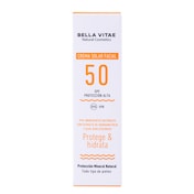 Crema solar facial 99% ingredientes naturales spf 50 Bella vitae 50 ml