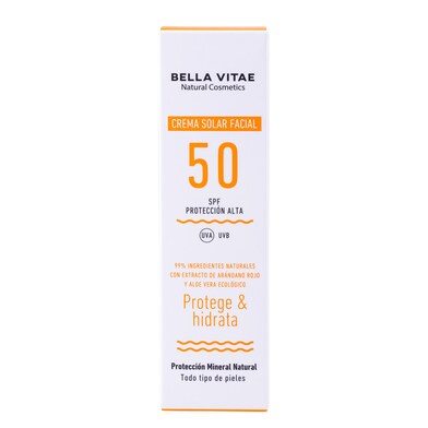 Crema solar facial 99% ingredientes naturales spf 50 Bella vitae 50 ml-0 Crema solar facial 99% ingredientes naturales spf 50 Bella vitae 50 ml-0
