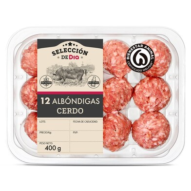Albóndigas de cerdo SELECCION DE DIA BANDEJA 400 GR-1 Albóndigas de cerdo SELECCION DE DIA BANDEJA 400 GR-1