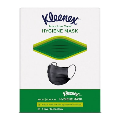 Mascarillas higiénicas negra Kleenex bolsa 5 unidades-0