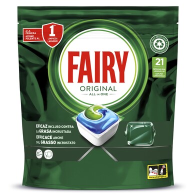 Lavavajillas máquina original Fairy bolsa 21 unidades-0