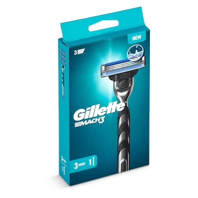 Maquinilla de afeitar + 2 recambios Gillette Mach3 caja 1 unidad-0