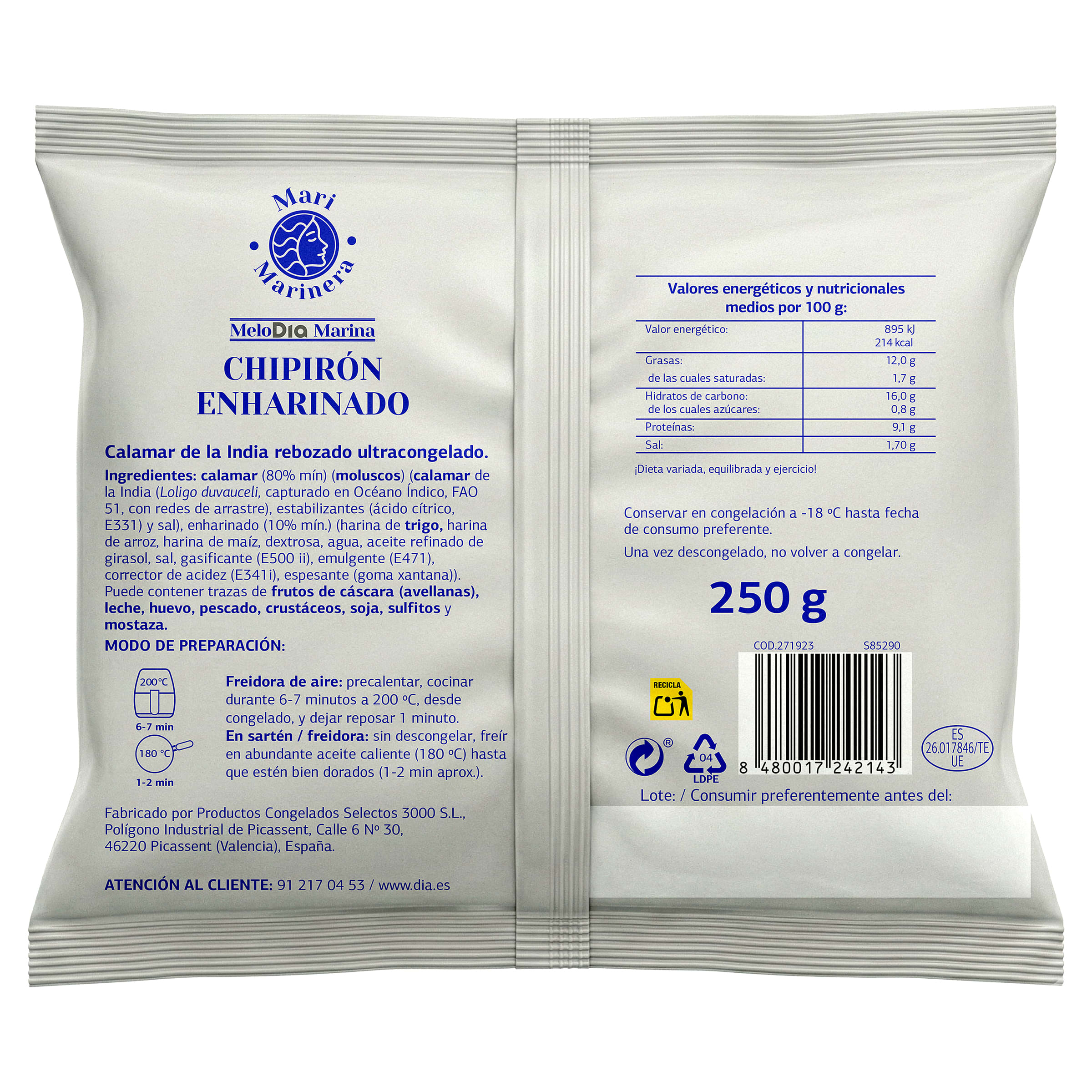 Chipirón enharinado Dia Mari Marinera 250 g