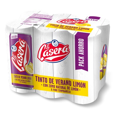 Tinto de verano La Casera lata 6 x 33 cl-0 Tinto de verano La Casera lata 6 x 33 cl-0