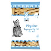 Piquitos bajo contenido en sal El molino de Dia bolsa 180 g