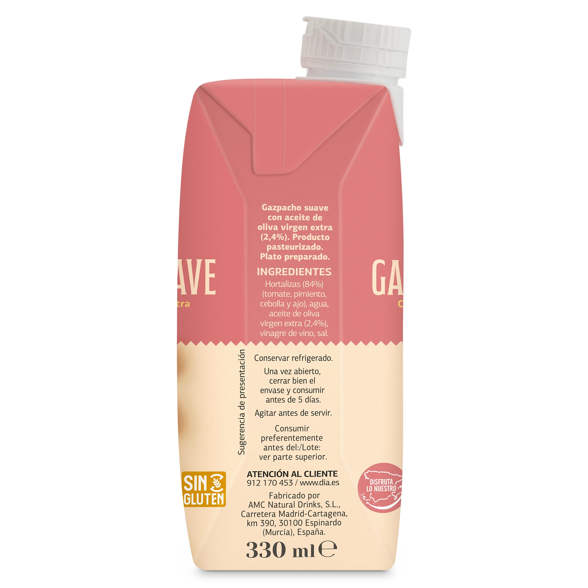 Gazpacho suave Dia Al Punto 330 ml