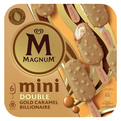 Helado mini bombón doble gold caramelo Magnum estuche 282 g-0