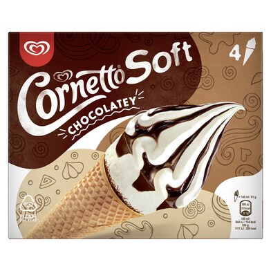 Helado cono de vainilla y chocolate Cornetto caja 324 g-0 Helado cono de vainilla y chocolate Cornetto caja 324 g-0